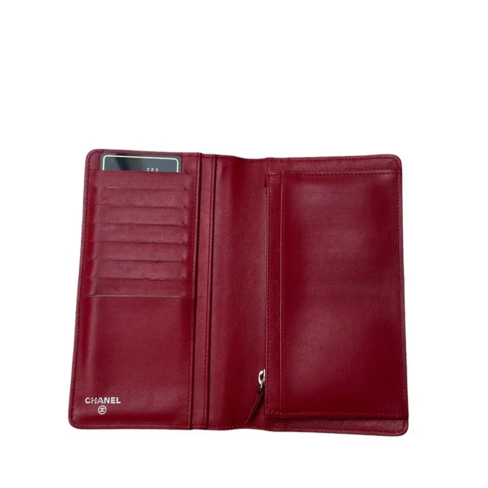 Chanel Red Leather Wallet - Picture 3 of 6